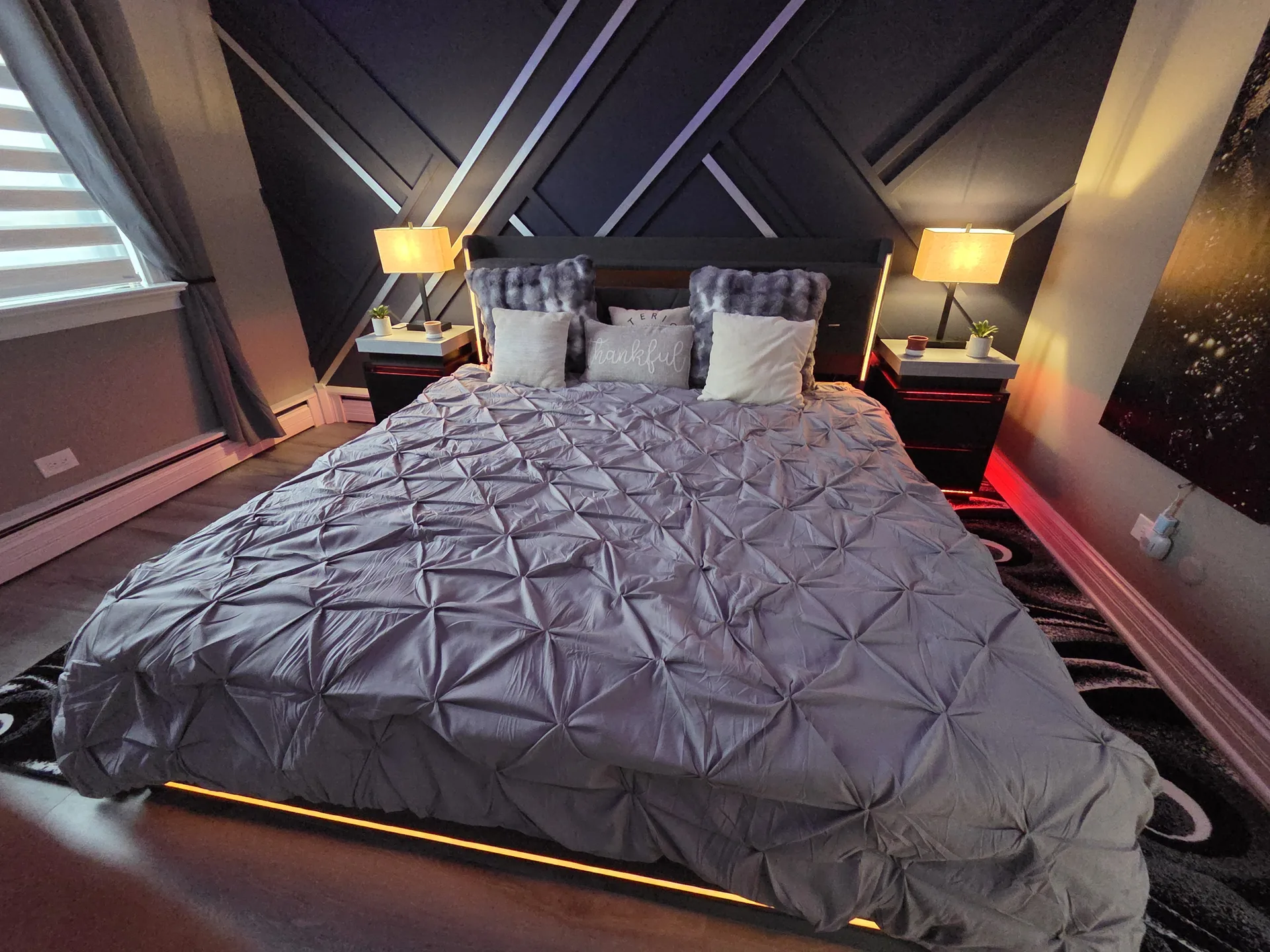 LED bedroom full view