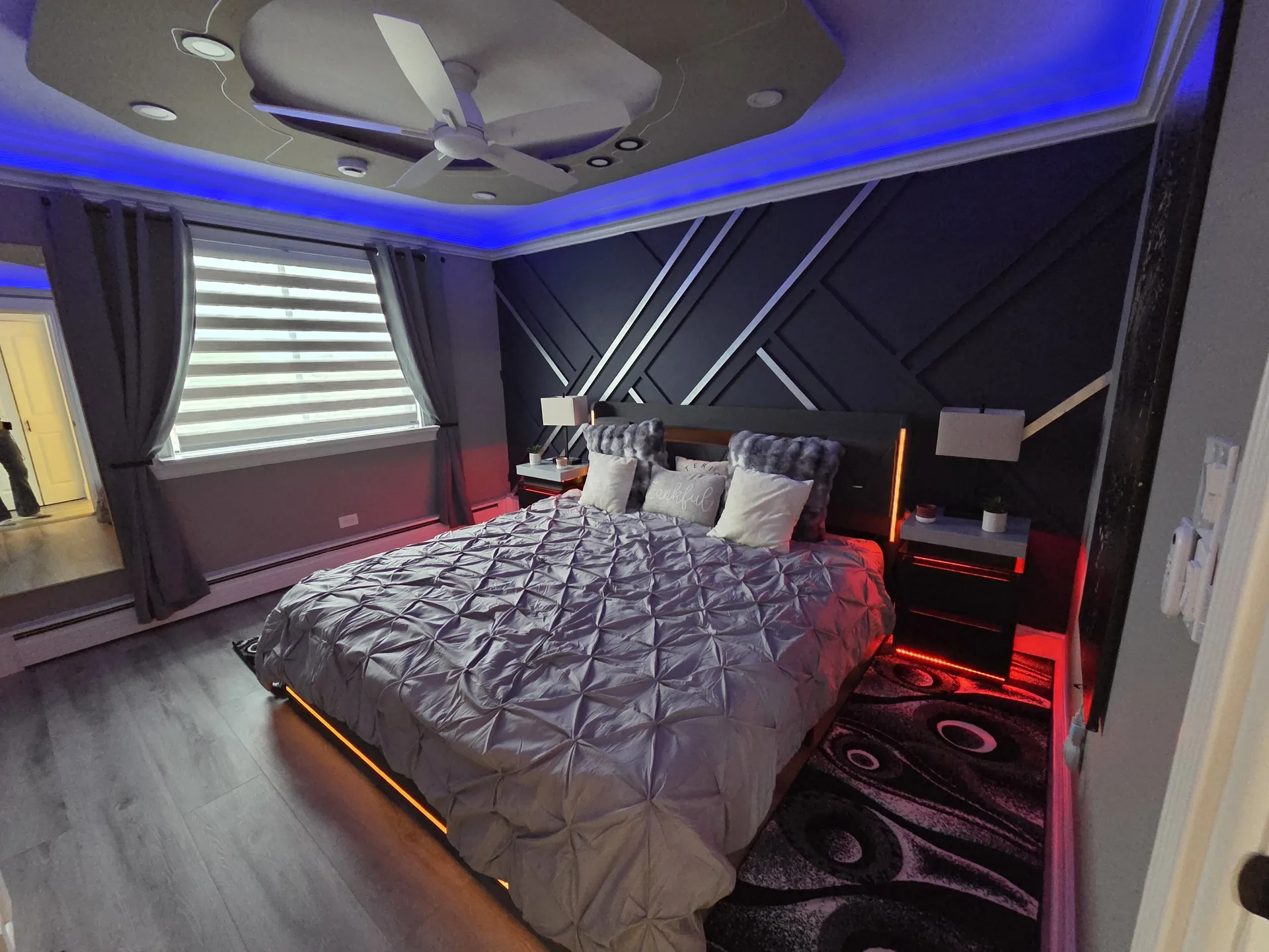 LED bedroom under bed lighting